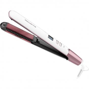Rowenta SF4655F0 Volumizer - Plancha de pelo con revestimiento cerámico de cuarzo rosa y función iónica