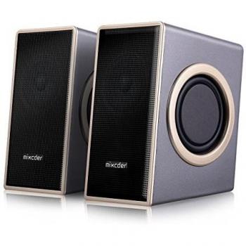 Altavoces con Cable,Altavoces Portátil Estéreo Alimentación USB, Altavoces Multimedia y Subwofer Potente, Sistema de Hifi con Control del Volumen, Cable de 3,5mm para Ordenador,TV, PC, Tablets. etc