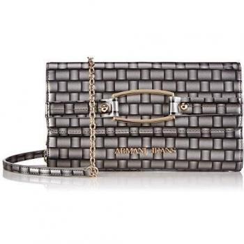 Armani Jeans Shoes & Bags DE B5229V3 - Cartera de mano para mujer, color plateado