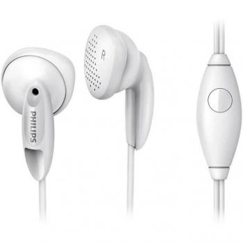 Philips - Auriculares (Dentro de oído, Binaurale, Color blanco, Alámbrico, 3.5 mm (1/8 ), Cromo)