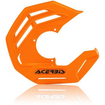 Acerbis Protector de Disco Delantero X-Future Amarillo Fluo y Naranja - Cubierta del disco delantero para motocicletas, disponible en un tamaño, diseño ligero y resistente, fácil instalación, protección contra impactos y desgaste