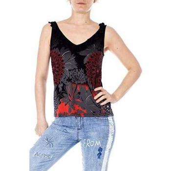 Desigual Camiseta ZOE Negra de Mujer S Negro