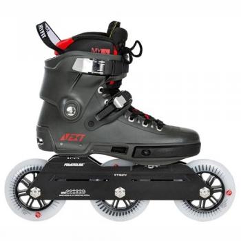 Powerslide Patines En Línea Next 110 Charcoal 110 gris oscuro rojo - Talla 40-41