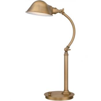Lámpara de escritorio LED Elstead Thompson, latón antiguo, 7 luces