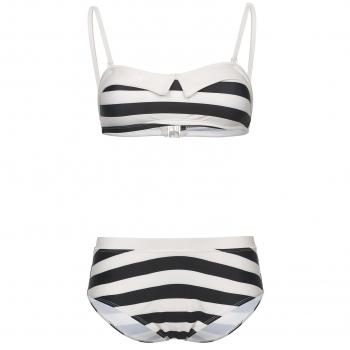 Pussy Deluxe Big Party Stripes Bikini Biquini Negro/crema XS