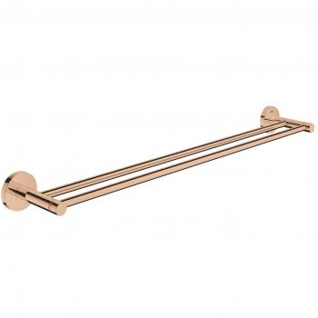 Soporte Doble para Toallas Grohe Essentials en Cálido Atardecer - Almacenamiento Doble y Estilo Elegante