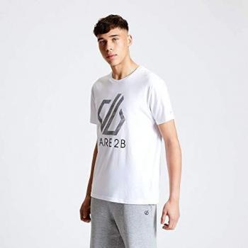 Dare2b Continuous-Camiseta Estampada De Manga Corta T-Shirts/Polos/Vests, Hombre, White, S