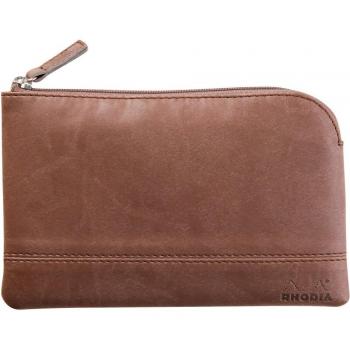 Rhodia 116524C - Bolsa con cremallera - Rhodiarama - Accesorios - Pequeña (S) Marrón Chocolate