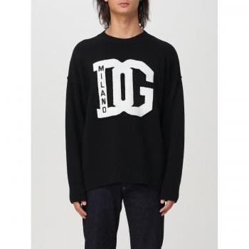 Dolce & Gabbana Men's Black Round-Neck Sweater - Size M