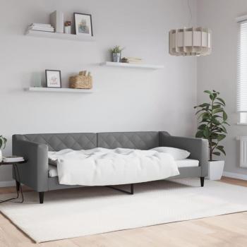 Sofá Cama Gris Oscuro 90x200 cm Tela Sin Colchón