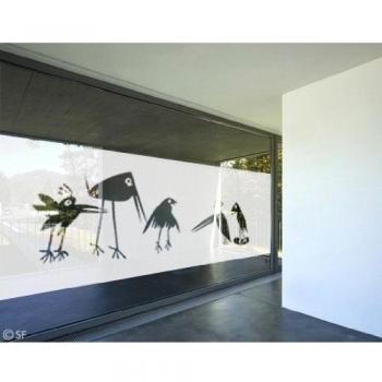 Apalis Vinilo Opaco no.SF926 Funny Birds, Farbe:Frosted;Größe:110cm x 222cm