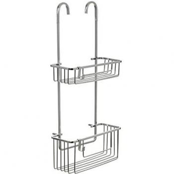 Tatay Estante de Ducha de 2 Alturas con Colgador Aluminium, 100% Inoxidable, de Aluminio Anodizado, Diseño Moderno, 10 Años de Garantía. Medidas 28 x 13,5 x 60 cm