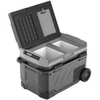 Nevera de compresor portátil con ruedas 58 litros 60W doble zona - Compresor silencioso - Color negro