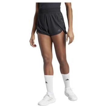 Adidas Women's Pacer High Rise Ribbed 3 Stripes Shorts Black