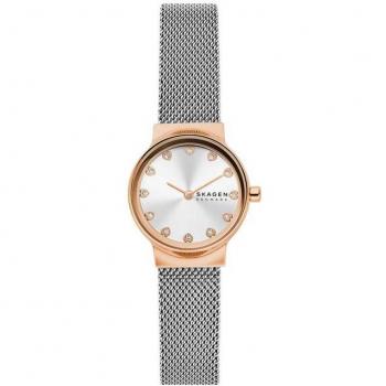 Ladies Skagen Freja Lille Two-Hand Silver Stainless Steel Mesh Watch