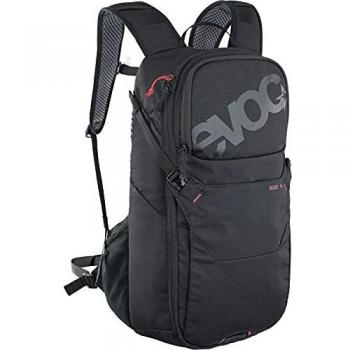 Evoc Ride 16L Mochila de hidratación negra, capacidad de 16 litros, sistema de hidratación integrado, compartimento para herramientas y accesorios, diseño ergonómico y transpirable, correas ajustables para mayor comodidad
