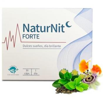 Naturnit Forte – Cápsulas de 653 mg, con Melatonina, L-Triptófano, Vitaminas B3 y B6 e Ingredientes Naturales - Favorece el Descanso y Ayuda a Conciliar el
