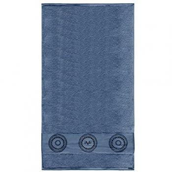 Versace 19v69 abbigliamento sportivo SRL Toalla, Felpa, Azul, 50 x 90 x 30 cm