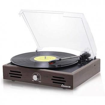 Tocadiscos Lauson JTF036 Función de Grabación Encoding PC-Link | Tocadiscos de Vinilo Vintage con Altavoces Incorporados | Reproductor de Vinilo con 3 Velocidades
