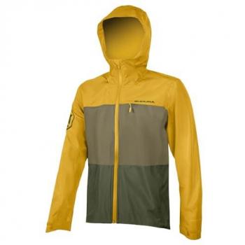 Chaqueta Cortavientos Impermeable para Ciclismo Hombre Endura Singletrack II Amarillo Verde (M)