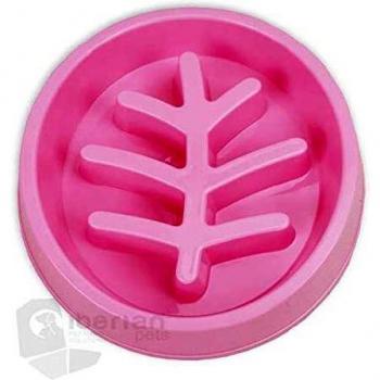 TODOPETS Comedero Antivoracidad Rosa para Perros 21X18X5