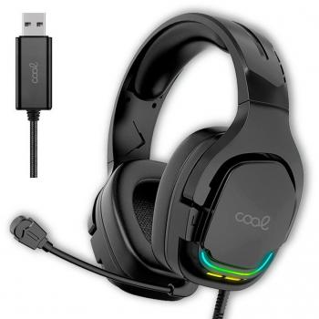 Auriculares Gaming Stereo RGB 7.1 con LED USB para PC/PS4/PS5/Xbox - Color Negro