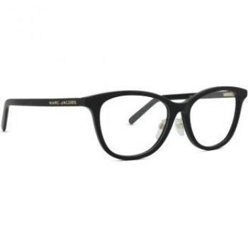 Marc Jacobs Square Black Prescription Glasses 663/G 807 with Online Try-On, Plastic Frame
