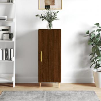 Aparador de madera multicapa de roble marrón 34,5x34x90 cm