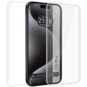 Funda Doble Transparente 360 Full Body PC + TPU para iPhone 15 Pro (6.1)