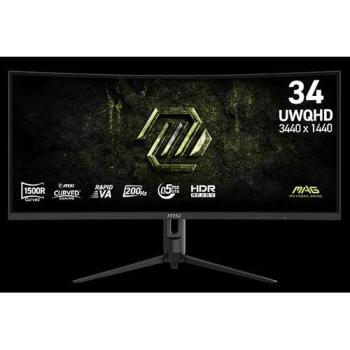 Monitor Gaming MSI MAG 342CQRF E20 34 UltraWide Quad HD Curvo VA 200Hz 0,5ms