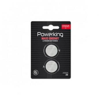 Pila de Litio CR2025 3V Powerking Blister 2 Unidades