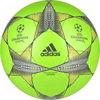 adidas Champions League Finale Capitano - Balón, Color Verde / Gris / Amarillo, Talla: 5