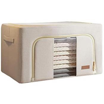 Caja de almacenamiento de ropa plegable de algodón 66L
