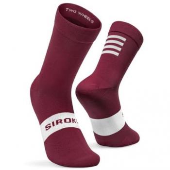 Calcetines de ciclismo unisex S1 Maroon Volata Burdeos Siroko