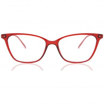 Gafas Cat Eye Armazón Completo TR90 Rojas Lentes Recetadas Para Mujer - Gafas Anti-Azules - SmartBuy Collection