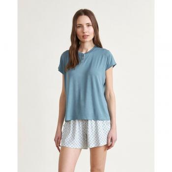 Pijama de mujer de punto de manga corta combinado
