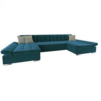 Sofá rinconero Comfivo 155 con función de descanso, caja de ropa de cama, 360x160x75cm, Magic Velvet y Senegal