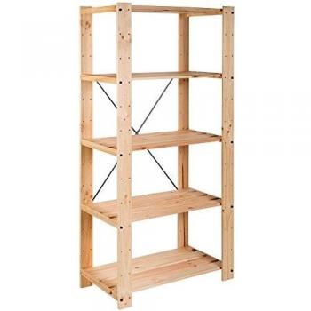 Astigarra EVM45799 75260 Estanteria Alistonada Evolution 5 Pino Macizo Astigarraga, 175x76.7x43 cm, Multicolor, Madera