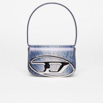 Diesel Iconic Shoulder Bag in Denim-Print Leather, Blue, Female, Size: ONE SIZE