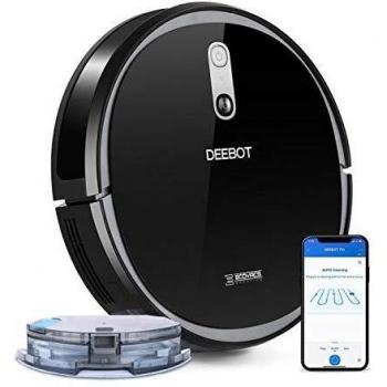 ECOVACS DEEBOT 715 - Robot Aspirador Inteligente, Mapeado Smart Navi 2.0, Modo de succión MÁX, Módulo Intercambiable 2 en 1: Aspira y Friega, Control Mediante App, OTA Update