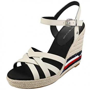 Tommy Hilfiger Sequins High Wedge Mujeres Sandalias Cuña Ivory - 36 EU