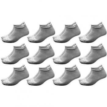 Poligono Calcetines para Hombre y Mujer, Cortos Algodon Deporte Calcetin, Deportiva de Running, Ciclismo, CrossFit, Gimnasio Calcetines, Blanco