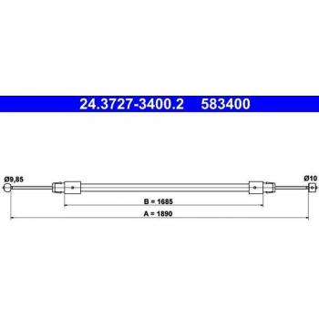 Cable de freno de mano ATE 24.3727-3400.2
