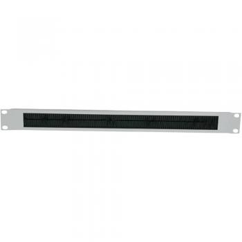 Panel de Pasacables 19 1U con Cepillo, Accesorio para Rack, Color Gris Claro