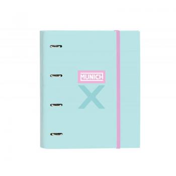 Carpeta 4 Anillas 35mm con Recambio Munich Skylight - Safta A4 Tapa Dura Forrada 100 Hojas Cuadrícula 5x5 mm Gramaje 80 g/m² C