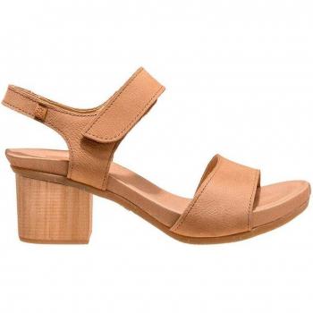 El Naturalista N5564 Deba Pleasant Honey - Sandalias de Tacón para Mujer con Autocierre de Piel Marrón