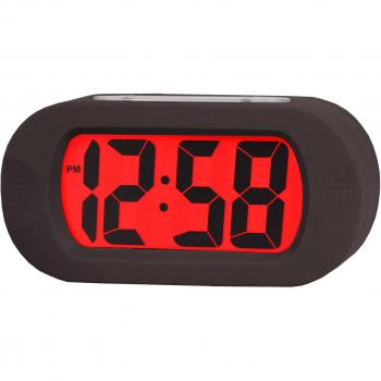 Acctim 13653 Vetro Reloj con alarma, color negro