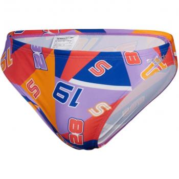 Bañador de hombre Speedo Allover Digital Brief 5cm en colores lila, naranja y rosa