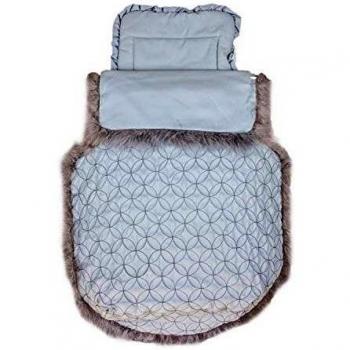 Saco para Capazo Rosy Fuentes - Saco para Bebé Universal - Saco tres usos - Funda para capazo de bebé-0-celeste gris