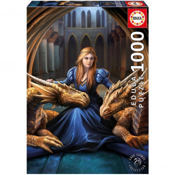 Rompecabezas Anne Stokes Lealtad Feroz 1000 Piezas